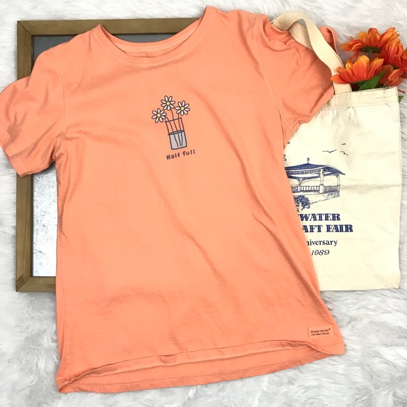 Orange Half Full Graphic Flowers | Poshmark